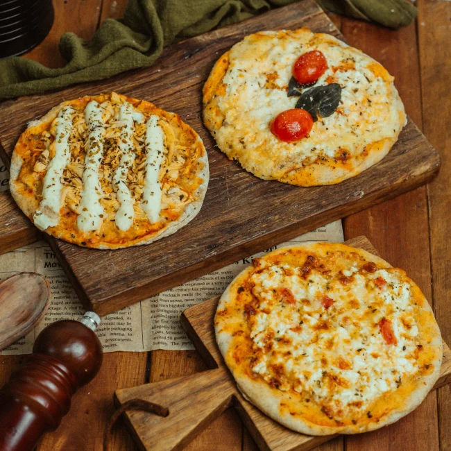 KIT 20 UN. MINI PIZZAS INTEGRAIS 150G