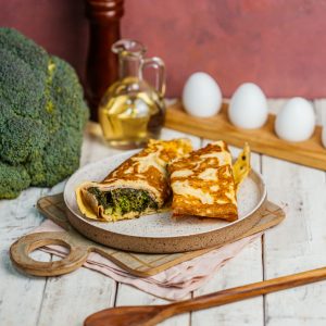 OMELETE DE ESPINAFRE COM PEITO DE PERU E BRÓCOLIS 250G